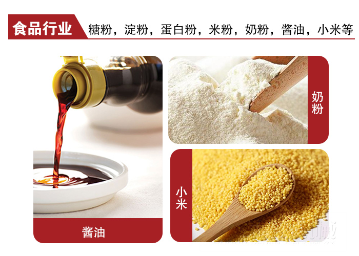 全不銹鋼食品振動篩可用于糖粉，小米，淀粉，蛋白粉，米粉，奶粉，醬油等物料